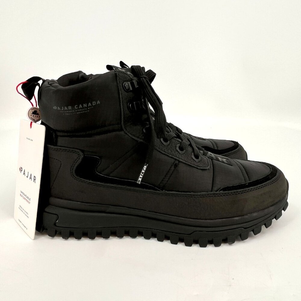 Pajar Fero 2.0 Boot Size 9.5M Black Waterproof Nylon Leather Winter Snow Boot - Picture 2 of 16